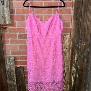 J. Crew Pink Lace Dress